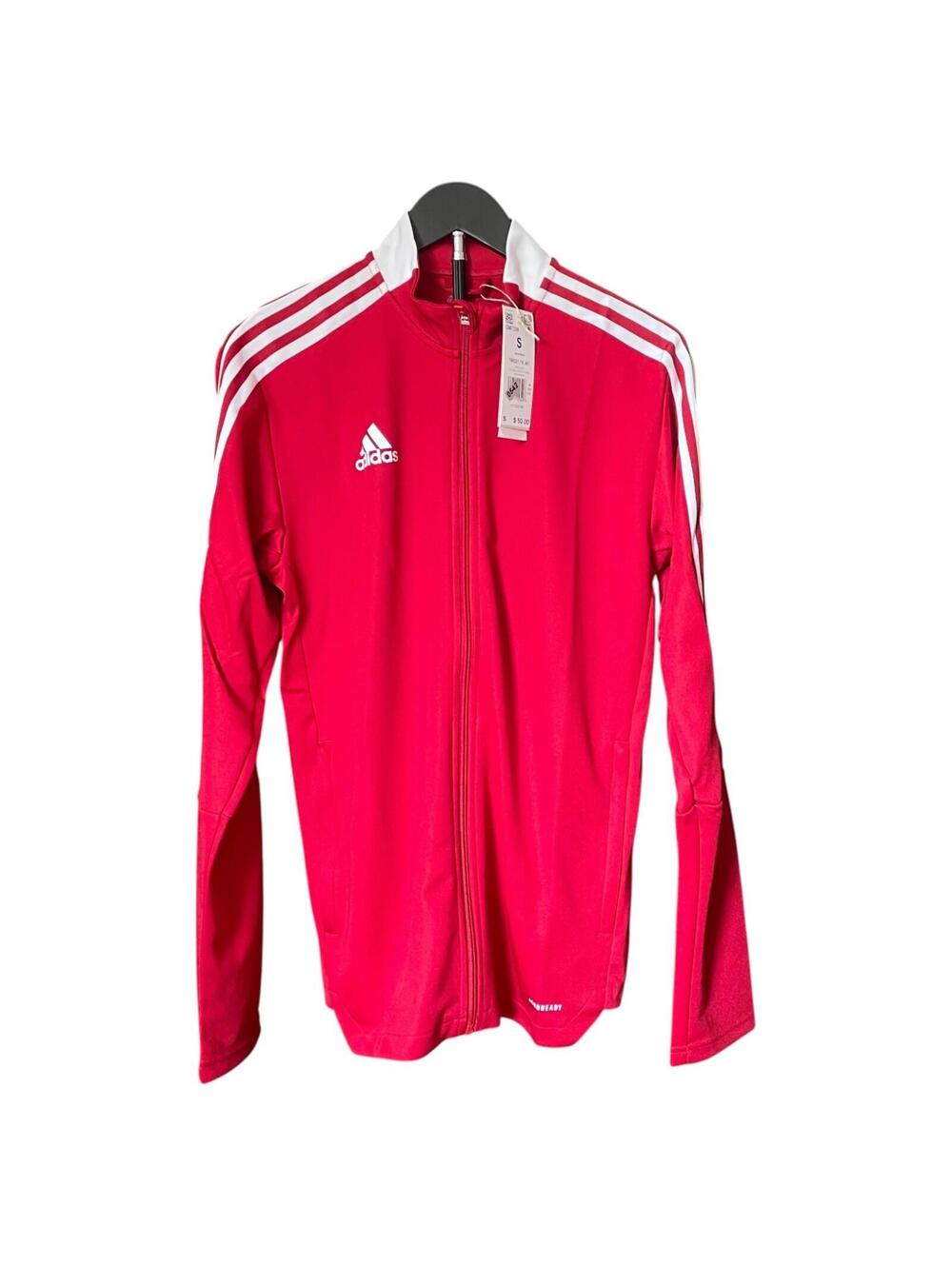 Adidas Tiro 21 Jacket Mens Small Red White NWT Full Zip NEW!